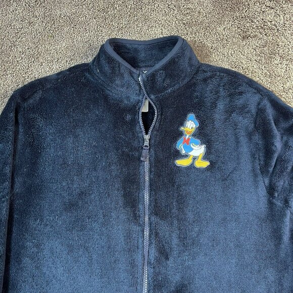 Disney Donald Duck Fleece Jacket Blue Men’s Size Large - Picture 2 of 7
